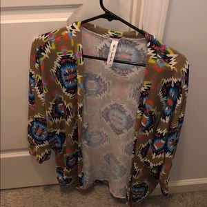 Tribe pattern cardigan